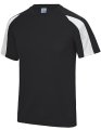 Kinder Sportshirt Contrast AWDis JC003J Zwart-Wit